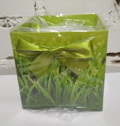 Коробка-ваза зеленая 1шт