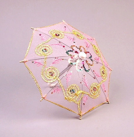 Аксессуар для декора Зонтик Н20,5D27 розовый