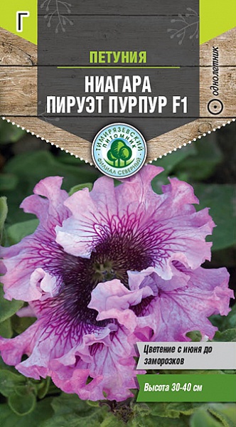 Семена  цветы петуния Ниагара Пируэт Пурпур  (махровая)  F1 10шт
