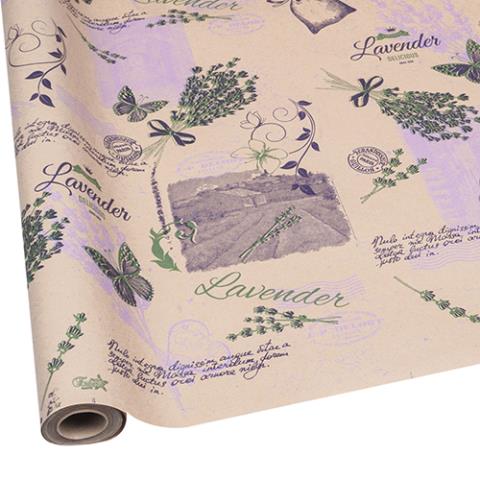 Крафт бумага коричневая lavander фиолет-сирень-зеленый