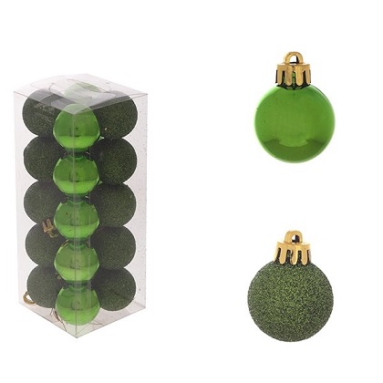 Шар Карамель зеленая  украшение новогоднее D3см,набор из 20шт.