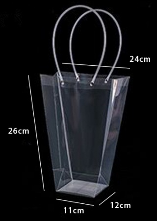 Пакет прозрачный ПВХ, трапеция маленький, 11х12х24х26 см, 10 шт/упак
