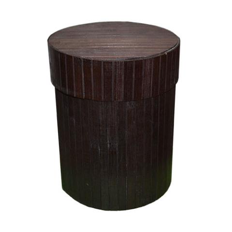 Шляпная коробка D15 H20 бамбук коричневый