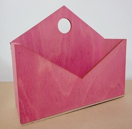 Ящик-конверт №1 бордо, 20,5*18*6 см