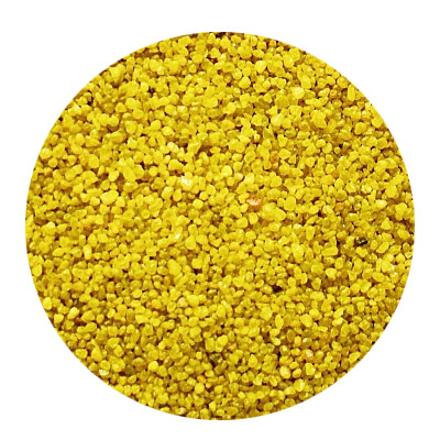 Песок цвет. лимонный (кварцевая крошка, фракция 0,5-1мм)