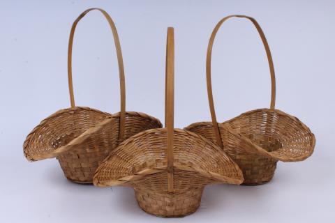 Набор корзин плетенных (бамбук) из 3шт. коричневый 