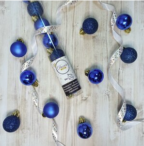 Набор пластиковых шаров МИНИАТЮРНЫЕ (глянец, мат, глиттер), цвет: королевский синий, 3 см, уп (Вика)