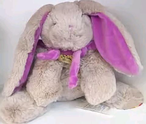 Игрушка мягкая Кролик 45см серый/фиолетовый Lapkin