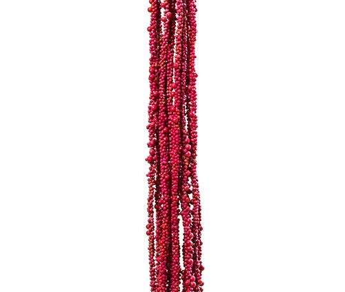 Гирлянда - хвост из ягод Нордберрис 145 см красная