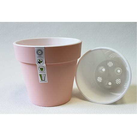 Протея Розовый пластиковый горшок d.14,5 h.13 с вкладкой 1,4л.