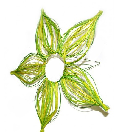 Каркас ротанговый Цветок 2-хцв. д-34 1шт. зелено/салат.