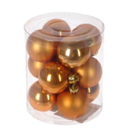 Украшение новогоднее шар "Медовое ассорти" набор из 12шт D4 см