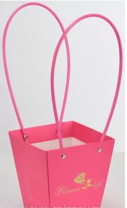 Пакет подарочный "Мастхэв. Flower life", малый, 13,5х9,5х15 см, 10 шт./упак., ярко-розовый