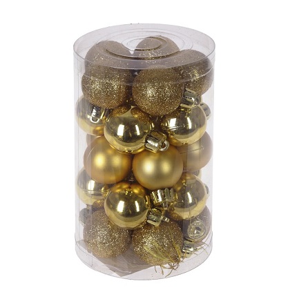 Украшение новогоднее шар "Золотая карамель" набор из 25шт D3 см