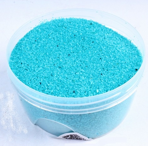 Песок цвет. бирюза (кварцевая крошка, фракция 0,5-1мм) 