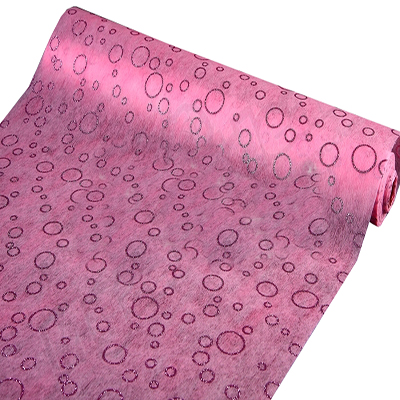 Фетр декор пузыри 50см*10м розовый