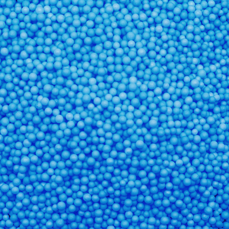 Шарики пенопласт, Синий, 2-4 мм, 10 гр