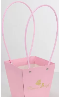 Пакет подарочный "Мастхэв. Flower life", малый, 13,5х9,5х15 см, 10 шт./упак., розовый