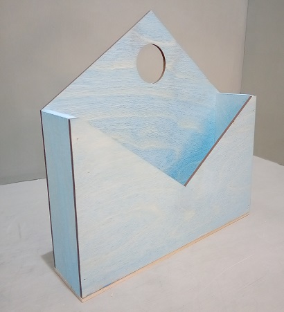 Ящик-конверт №2 пастельный голубой 24*24*5 см