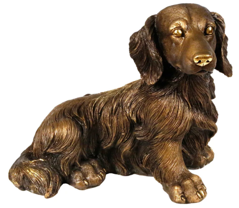 Фигура Собака Такса маленькая Н-15,5*19*11,5см БРОНЗА