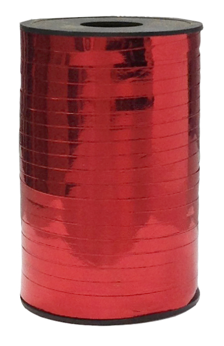 Лента полипропиленовая (0,5 см*250 м) Красный, Металлик, 1 шт