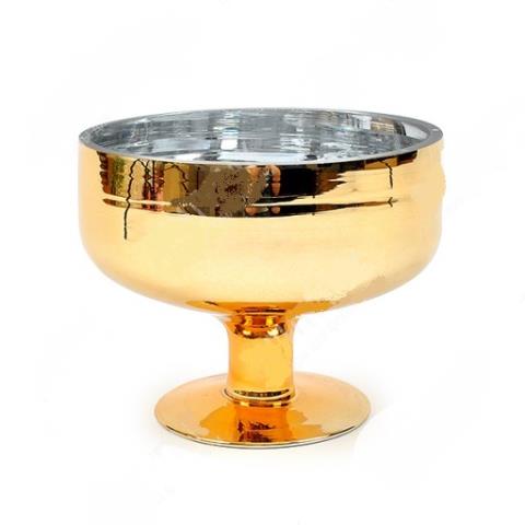 Ваза "Golden glass" чаша 20*16см  золото 