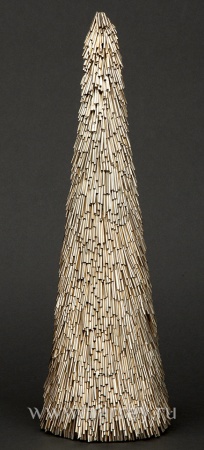 Декоративная елка-конус, 10x10x41 см, золотой