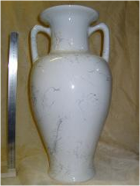 Виктория ваза керамическая белый с ручками